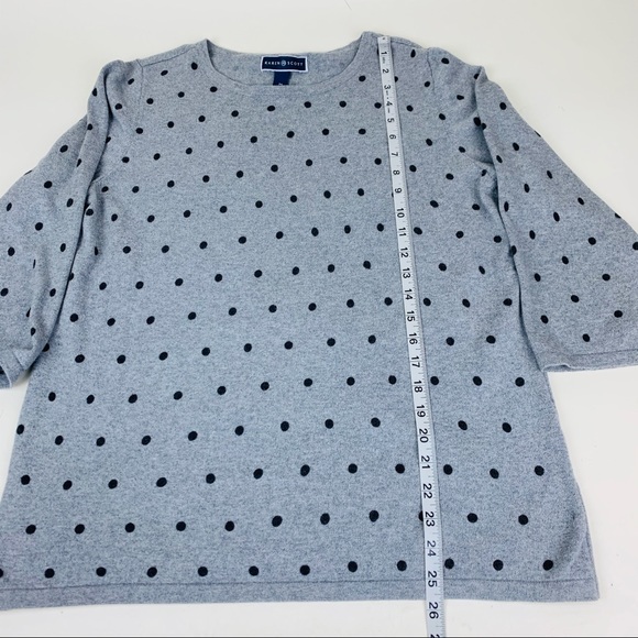 Karen Scott Gray BlouseSweater. LongSleeves.Medium - Picture 2 of 5
